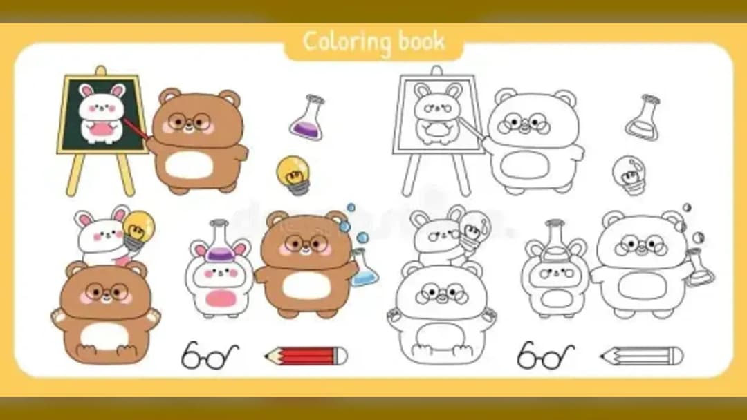 Back to School: Cute Bear Coloring - Official Feature