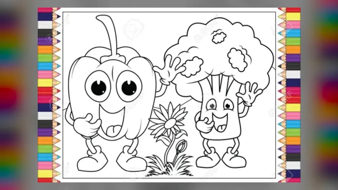 Coloring Book: Cartoon Veggies - Official Feature