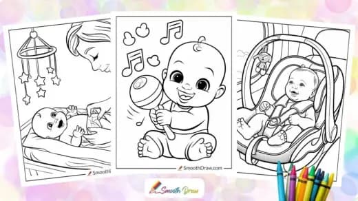Coloring Book: Cute Babies