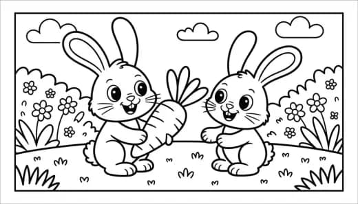 Coloring Bunny Book