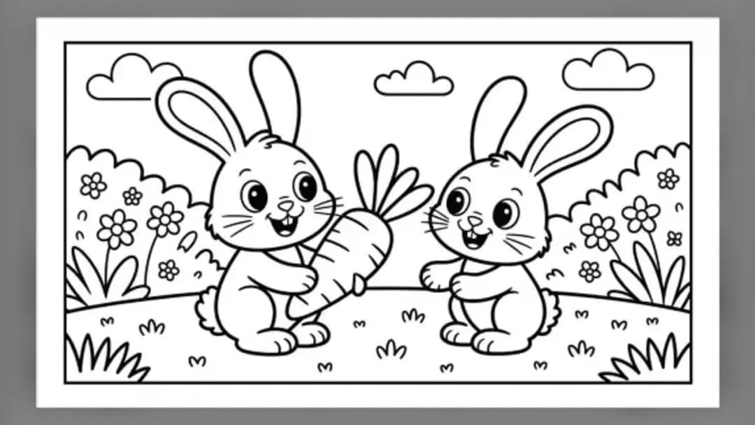 Coloring Bunny Book - Official Feature