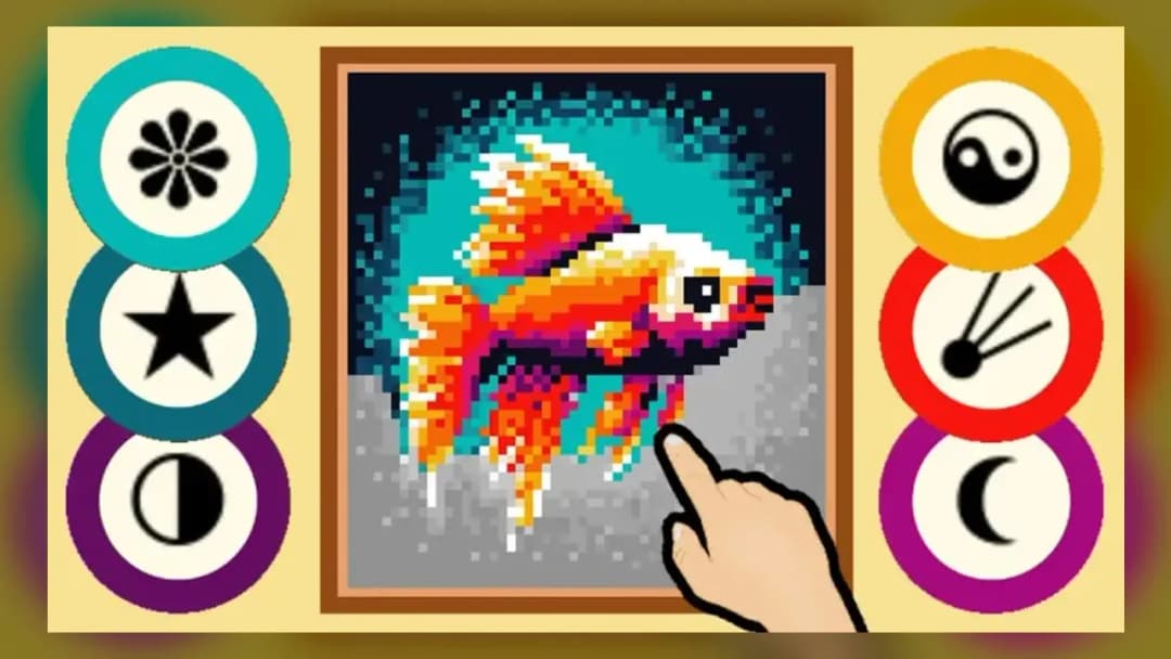 coloring mosaic by symbols - Official Feature