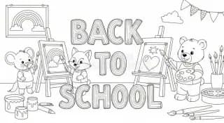 Back to School: Animal Coloring