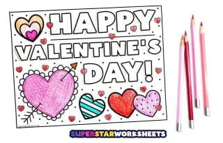 Happy Valentine's Day Coloring Book