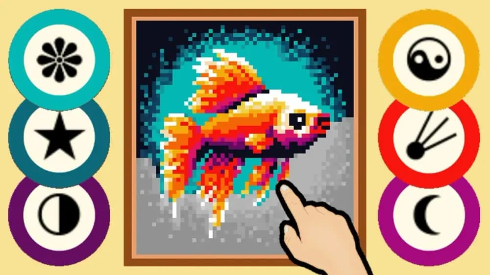 coloring mosaic by symbols Description Image